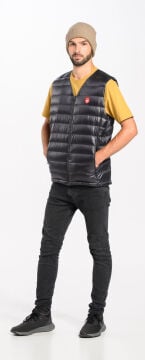 PAJAK Shadow V Neck Men Siyah 750 Fill RDS Kaz Tüyü Erkek Ultralight V Yaka Yelek