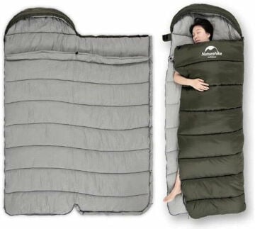 Naturehike U350 Zarf Tarzı Kapüşonlu Uyku Tulumu -13 C NH20MSD07-U350 Kahve MZ