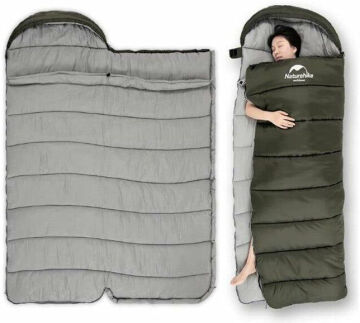 Naturehike U350 Zarf Tarzı Kapüşonlu Uyku Tulumu -13 C NH20MSD07-U350 Kahve MZ
