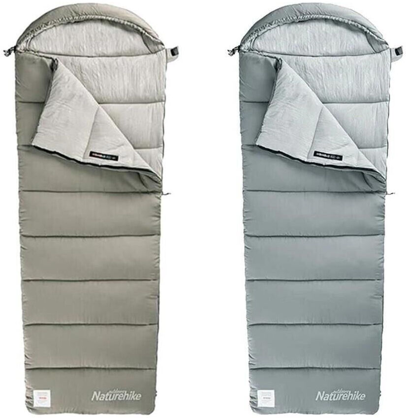 Naturehike M180S Pongee Pamuklu Uyku Tulumu -8°C Gri Sağ Fermuar MZ