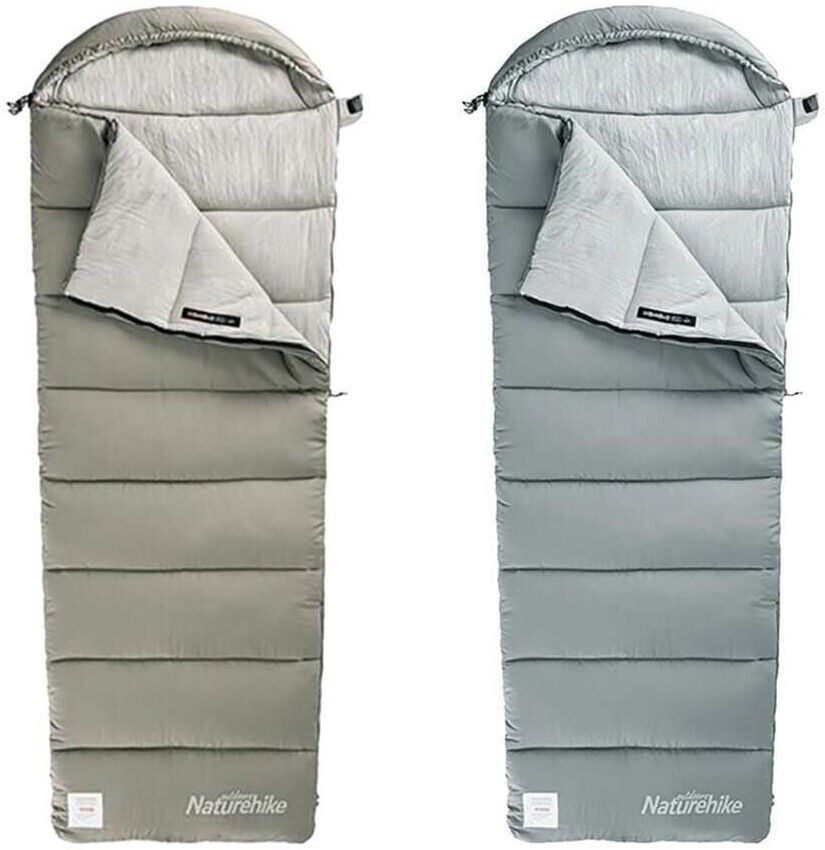 Naturehike M180S Pongee Pamuklu Uyku Tulumu -8°C Gri Sağ Fermuar MZ