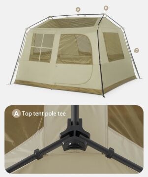 Naturehike Village 6.0 2.Nesil Otomatik Kurulum Çadır MZ