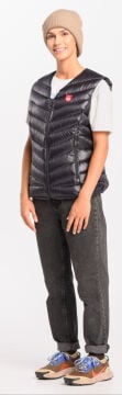 PAJAK Shadow V Neck Women Siyah 750 Fill RDS Kaz Tüyü Kadın Ultralight V Yaka Yelek