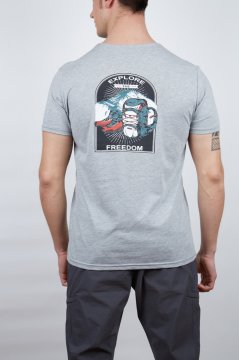 Alpinist Nordic Erkek T-Shirt Gri Melanj