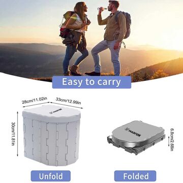 Madfox Bi-Pot Katlanır Portatif Kamp Tuvaleti [WC] Gri MZ