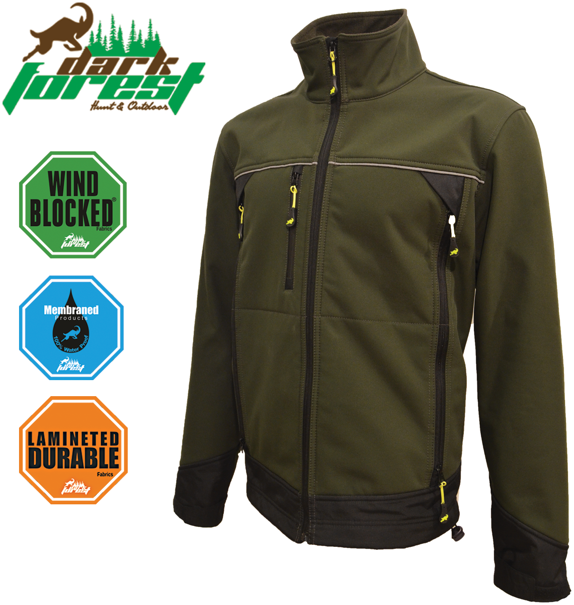Dark Forest Softshell 10000mm Su Geçirmez Ceket