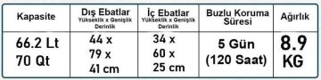 Coleman Xtreme 70 QT Taşınabilir Soğutucu Buzluk 66.2 Lt MZ