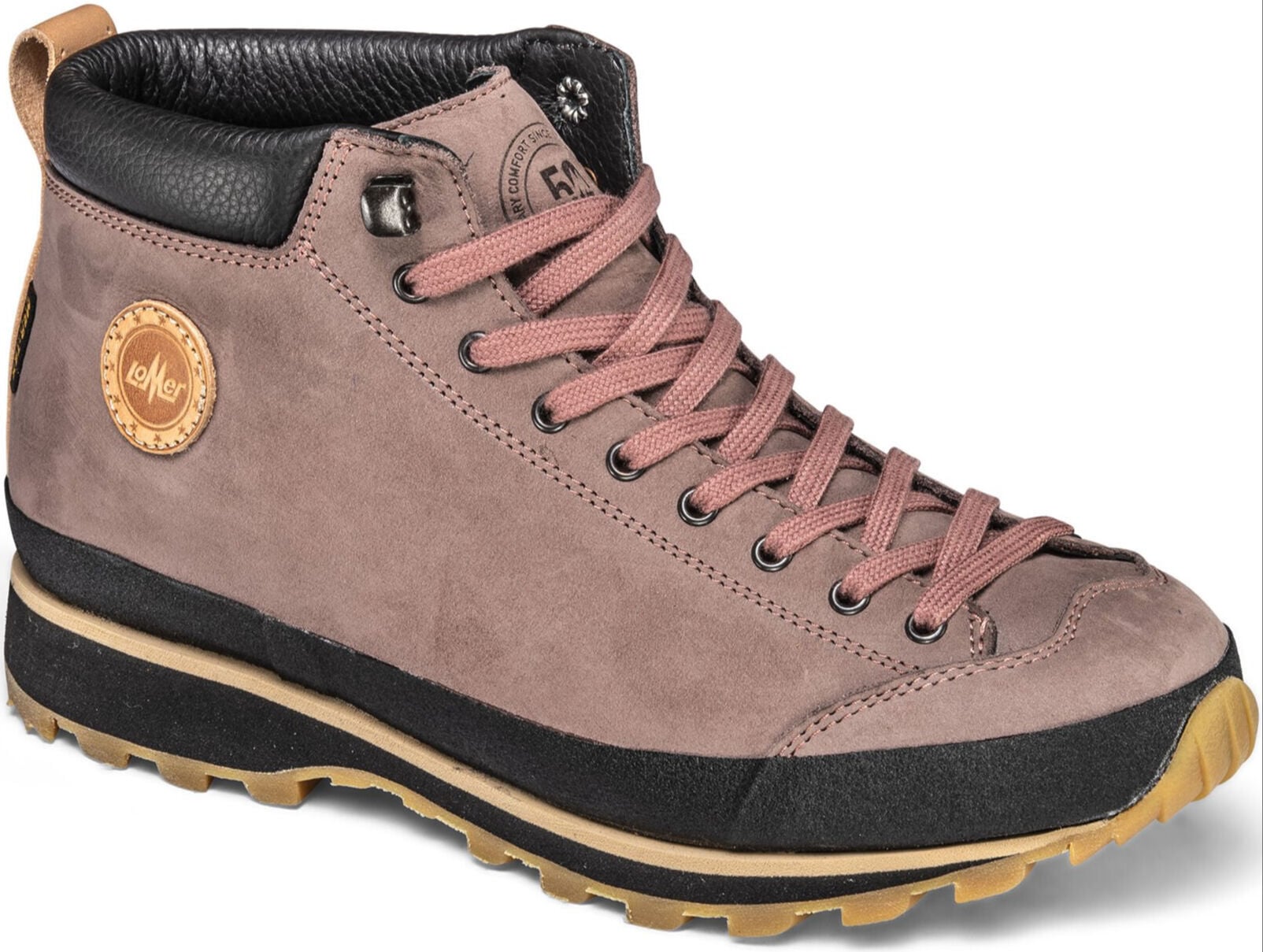 Lomer Italy Bio Naturale MTX  50th Vibram Nubuk Deri Kadın Bot Wine (50. Yıl Özel Seri)