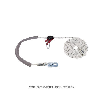 Camp Rope Adjuster Ayarlanabilir Konumlandırma Lanyardı 0.5 - 2 m 2125 + 0995 Bağlantı Konfigürasyonu EN 358
