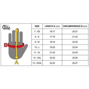 KONG Full Gloves Kevlar Grey/Black/Yellow Teknik Eldiven