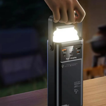 40.000mAh 22.5W PD Hızlı Şarjlı Powerbank | Dahili Çoklu Kablolu, LED Ekranlı ve El Fenerli