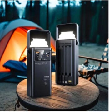 40.000mAh 22.5W PD Hızlı Şarjlı Powerbank | Dahili Çoklu Kablolu, LED Ekranlı ve El Fenerli