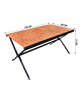 Nurgaz Ahşap Tablalı Odin Kamp Masası