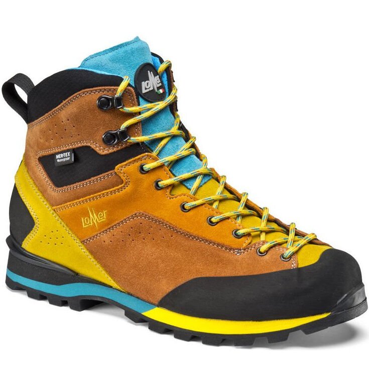 Lomer Italy Badia II High MTX Suede Waterproof Vibram Süet Deri Erkek Bot Claw/Soleil (Yarı Otomatik Krampon Uyumlu)