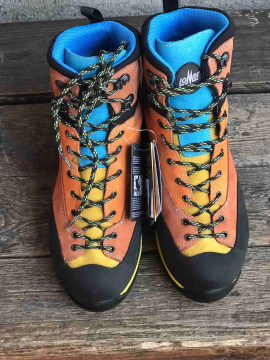 Lomer Italy Badia II High MTX Suede Waterproof Vibram Süet Deri Erkek Bot Claw/Soleil (Yarı Otomatik Krampon Uyumlu)