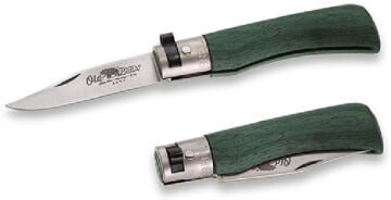 Old Bear 15 Cm Lamine Yeşil Ahşap Sap 6'' Xs Çakı