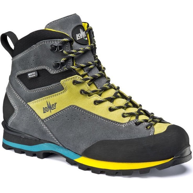 Lomer Italy Badia II High MTX Suede Waterproof Vibram Süet Deri Erkek Bot Brain/Celery (Yarı Otomatik Krampon Uyumlu)