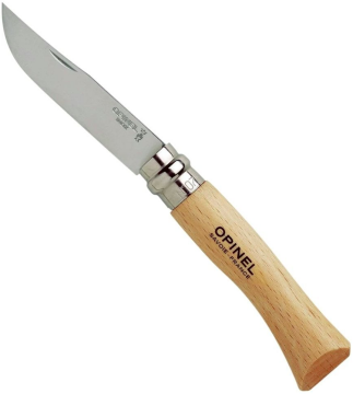 Opinel Inox 7 No Kayın Saplı Paslanmaz Çelik Çakı