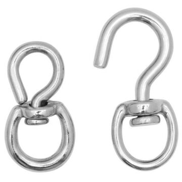 Kong Swivel 313-2 Nikel Kaplamalı Kapalı Paslanmaz Pimli Denizcilik Bronz Döner Bağlantı Elemanı 10 mm 313102N00XK