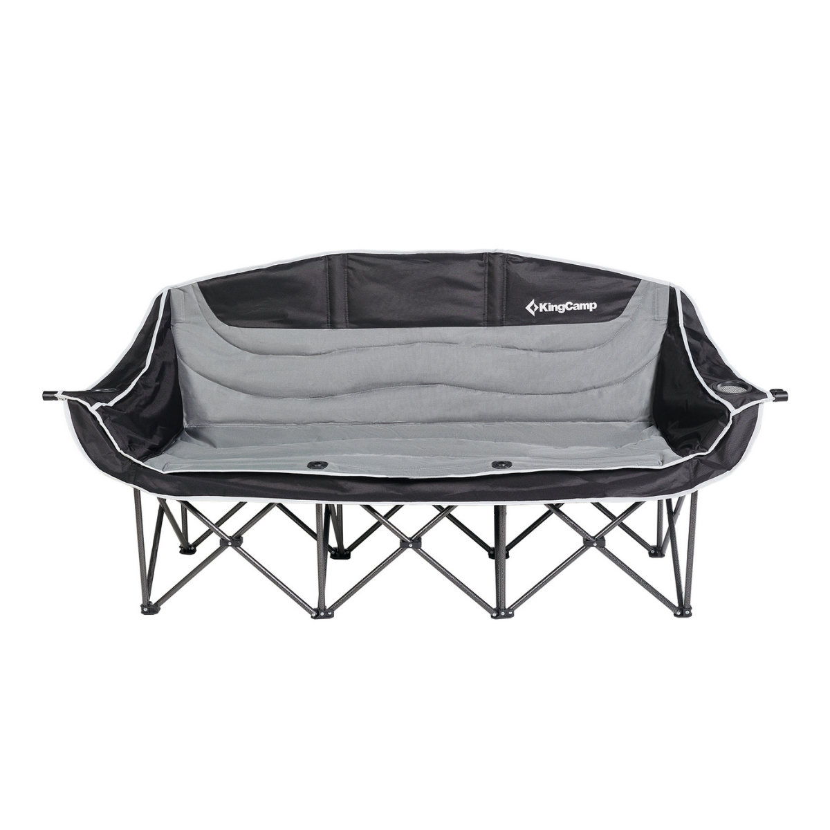 KingCamp Canna Ultra Konforlu Üç Kişilik Katlanır Kamp Sandalyesi B.Grey