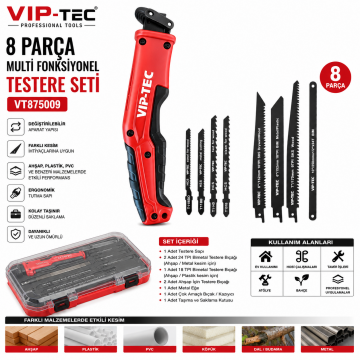 Vip-Tec VT875009 8 Parça Multifonksiyonel Testere Seti