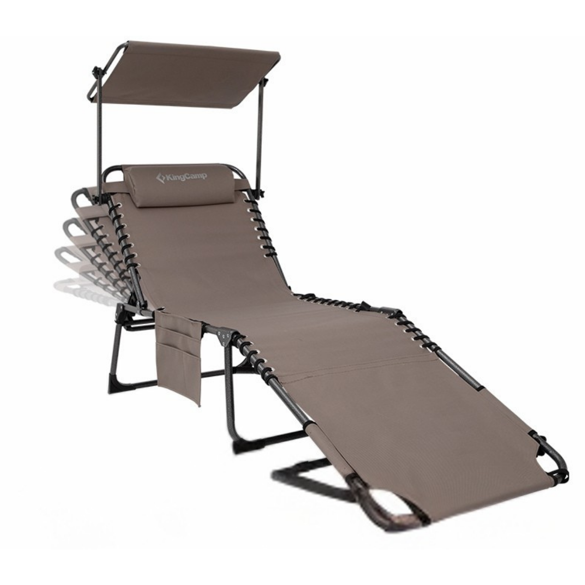 KingCamp Magnolia B10 Plus Hands-Free Premium 7 Kademeli Katlanır Şezlong Beige