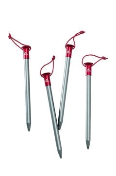 MSR Core Stake 9'' Kit 4'lü Çadır Kazığı Kırmızı-Gri