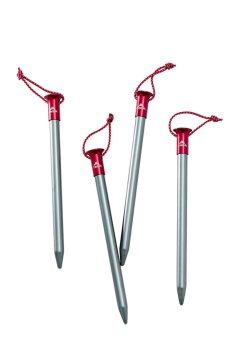 MSR Core Stake 9'' Kit 4'lü Çadır Kazığı Kırmızı-Gri