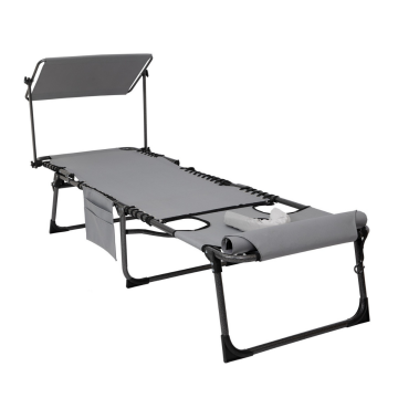 KingCamp Magnolia B10 Plus Hands-Free Premium 7 Kademeli Katlanır Şezlong Grey