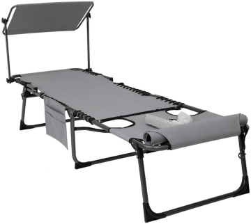 KingCamp Magnolia B10 Plus Hands-Free Premium 7 Kademeli Katlanır Şezlong Grey