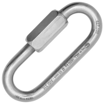 Kong Quick Link Oval Long Parlak AISI 316 Paslanmaz Çelik Oval Geniş Ağızlı Hızlı Bağlantı Halkası 16 mm 527IC0P0PKK