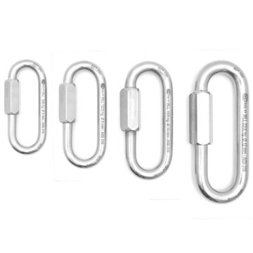 Kong Quick Link Oval Long Parlak AISI 316 Paslanmaz Çelik Oval Geniş Ağızlı Hızlı Bağlantı Halkası 8 mm 527EC0P0PKK
