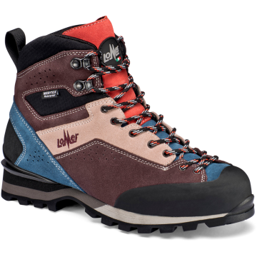 Lomer Italy Badia II High MTX Suede Waterproof Vibram Süet Deri Kadın Bot Borgogna/Baltic (Yarı Otomatik Krampon Uyumlu)