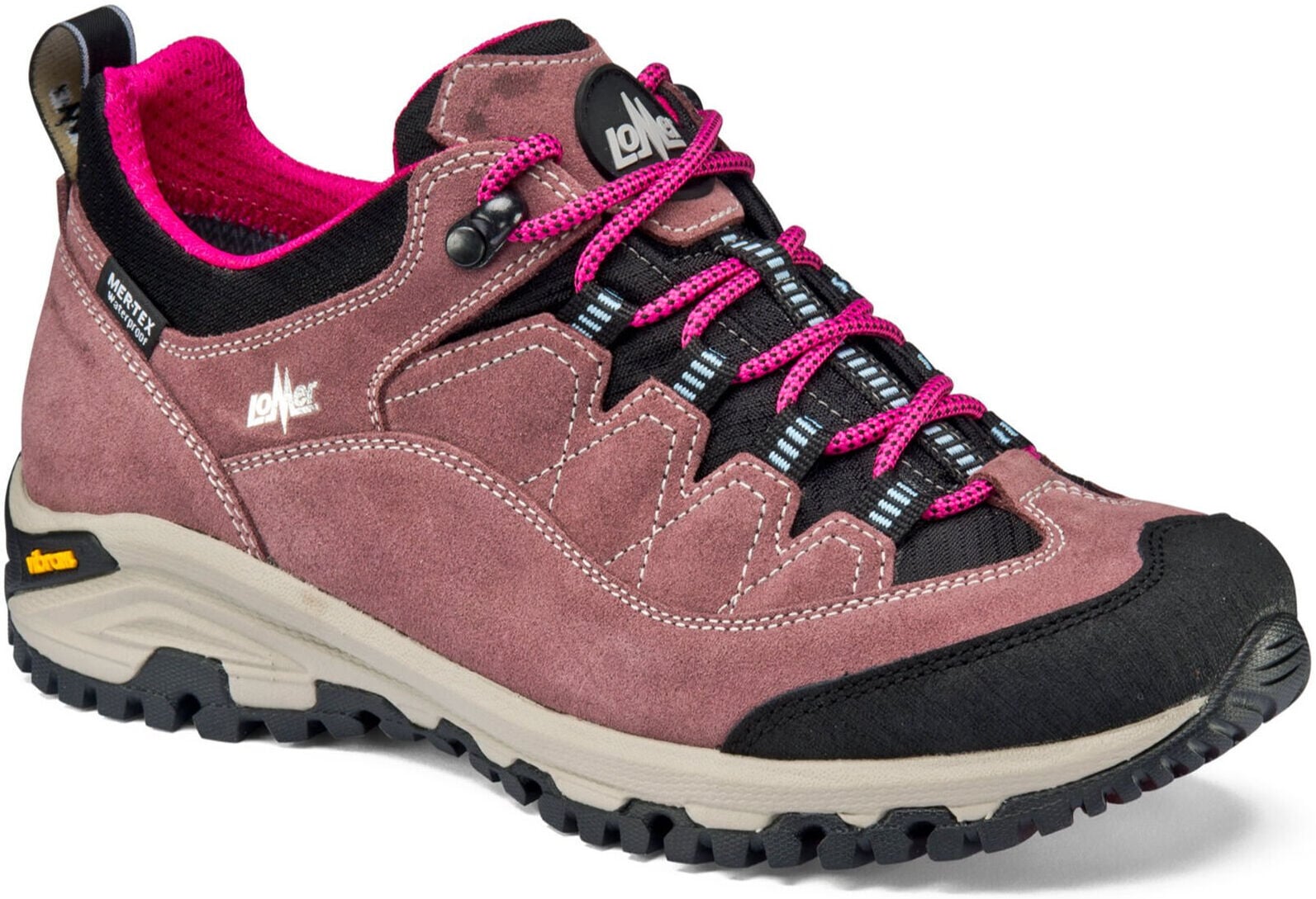 Lomer Italy Sella II MTX Waterproof Vibram Süet Deri Kadın Ayakkabı Brownrose