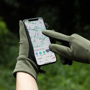 Naturehike Touch Screen Dokunmatik /Kaydırmaz Nefes Alabilir İç Eldiven - Black