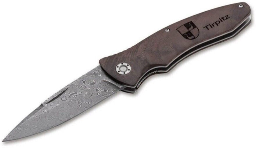 Böker Manufaktur Tirpitz Damascus Wood 42 Çakı
