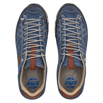 Lomer Italy Bio Naturale Canvas Vibram Full Çarşaklı Erkek Ayakkabı Flag Mavi