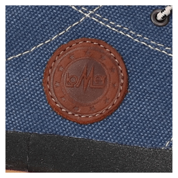 Lomer Italy Bio Naturale Canvas Vibram Full Çarşaklı Erkek Ayakkabı Flag Mavi