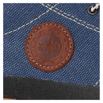 Lomer Italy Bio Naturale Canvas Vibram Full Çarşaklı Erkek Ayakkabı Flag Mavi