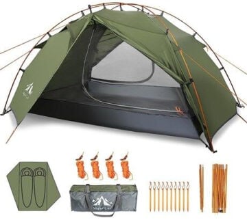Night Cat ZP-34 2 Kişilik 4 Mevsim Alüminyum Ultralight Çadır - Yeşil