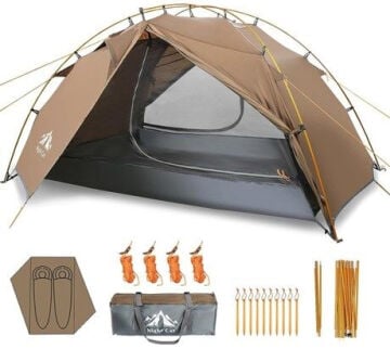 Night Cat ZP-34 2 Kişilik 4 Mevsim Alüminyum Ultralight Çadır - Haki