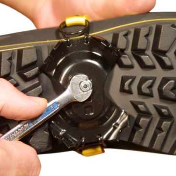 Kong Grodel 4 Noktalı Taşıma Çantalı Mini Yürüyüş, Dağcılık, Arazi için Buz Kramponu – Her Botla Uyumludur