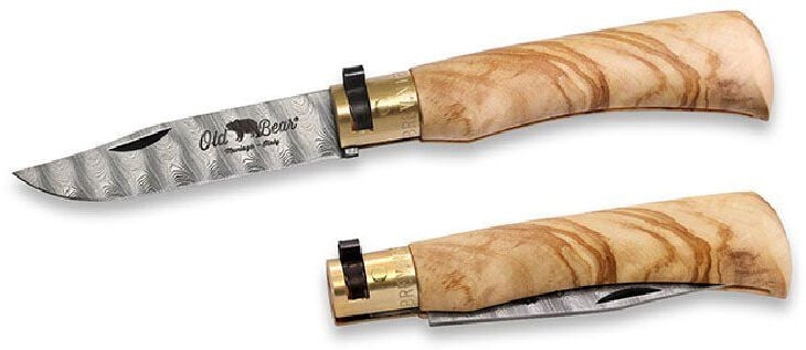 Old Bear 19 Cm Damascus Zeytin Sap 7 1/2'' M Çakı