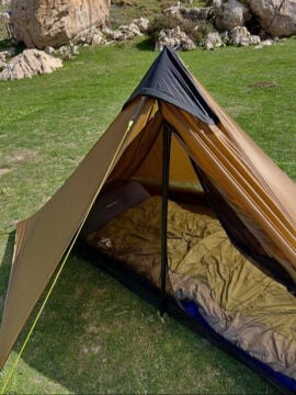 Night Cat Lanshan-1 1 Kişilik 4 Mevsim Ultralight Çadır - Haki