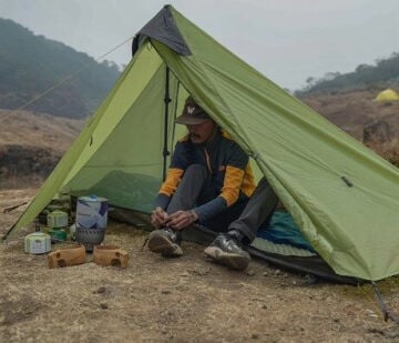 Night Cat Lanshan-1 1 Kişilik 4 Mevsim Ultralight Çadır - Yeşil