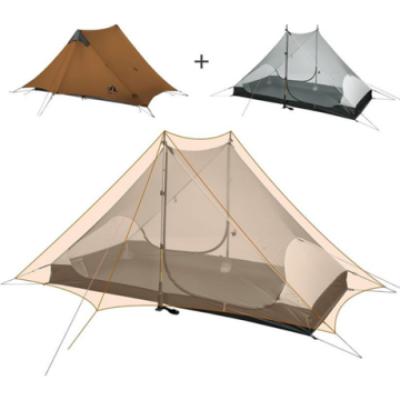 Night Cat Lanshan-2 2 Kişilik 4 Mevsim Ultralight Çadır - Haki