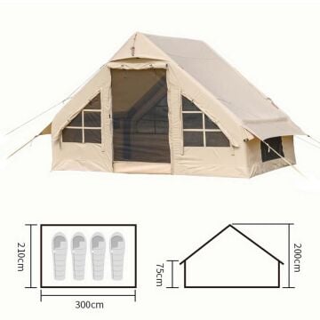 Madfox Burton Glamping Cotton Inflatable Şişme Çadır MZ