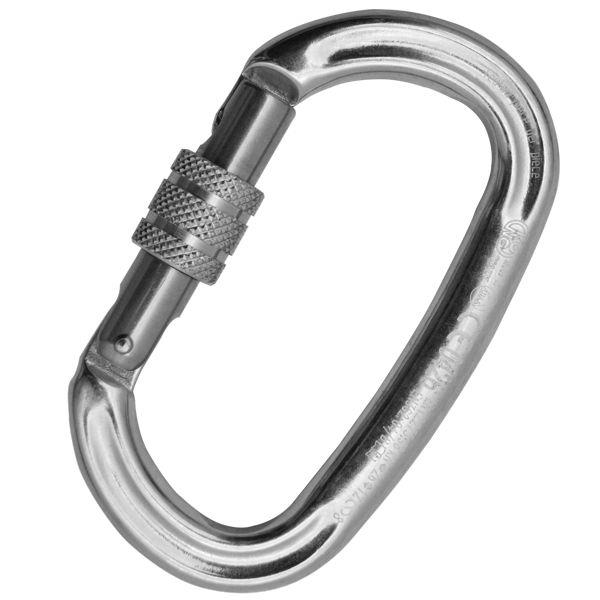 KONG Ovalone Alu Screw Sleeve Alüminyum 26KN Vidalı Kilitli Oval Karabina (EN 12275 / EN 362 / UIAA / EAC Sertifikalı) Metalik