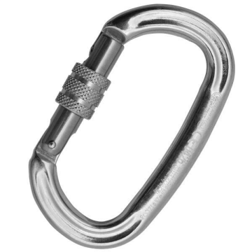 KONG Ovalone Alu Screw Sleeve Alüminyum 26KN Vidalı Kilitli Oval Karabina (EN 12275 / EN 362 / UIAA / EAC Sertifikalı) Metalik