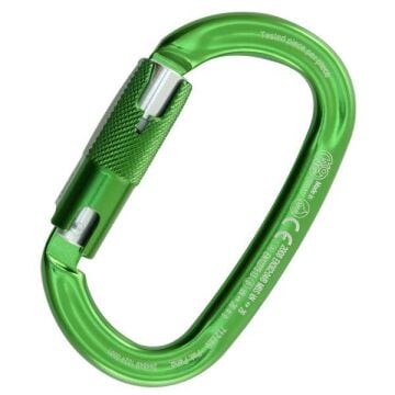 Kong Ovalone Alu RISE Lock 26KN Otomatik Triactlock 3 Kilitli Alüminyum Oval Karabina 712LE0GPGKK Green